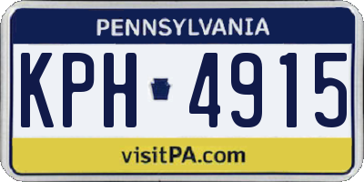 PA license plate KPH4915