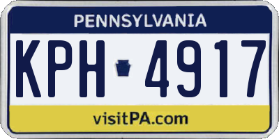 PA license plate KPH4917