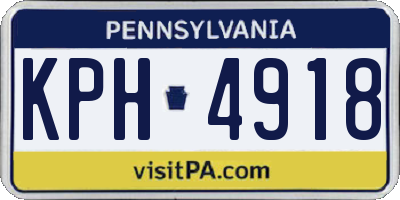 PA license plate KPH4918