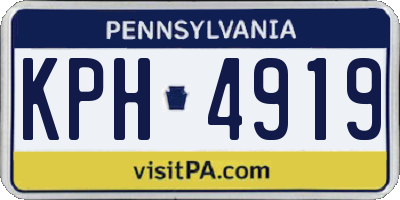 PA license plate KPH4919