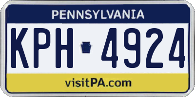 PA license plate KPH4924