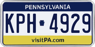 PA license plate KPH4929