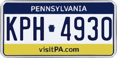 PA license plate KPH4930