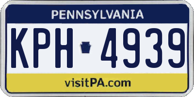 PA license plate KPH4939