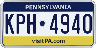 PA license plate KPH4940