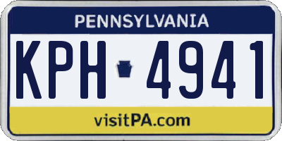 PA license plate KPH4941