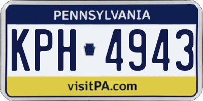 PA license plate KPH4943