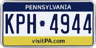 PA license plate KPH4944