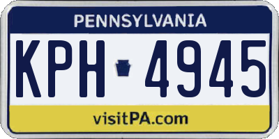 PA license plate KPH4945