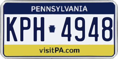 PA license plate KPH4948