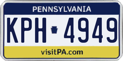PA license plate KPH4949