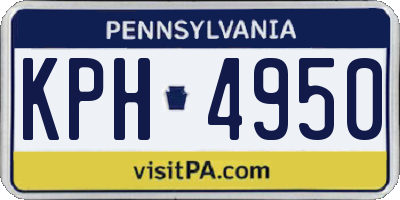 PA license plate KPH4950