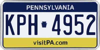 PA license plate KPH4952