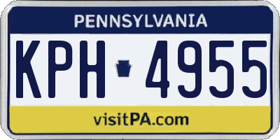 PA license plate KPH4955