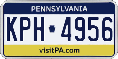 PA license plate KPH4956