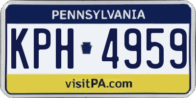 PA license plate KPH4959