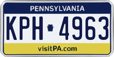 PA license plate KPH4963