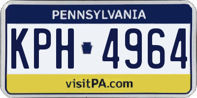 PA license plate KPH4964