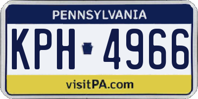 PA license plate KPH4966