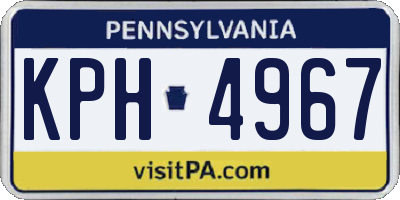 PA license plate KPH4967