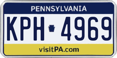 PA license plate KPH4969