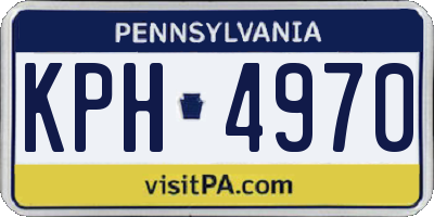 PA license plate KPH4970