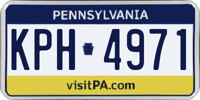 PA license plate KPH4971