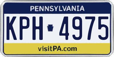 PA license plate KPH4975