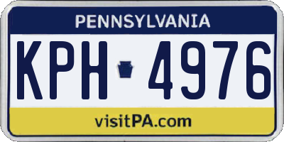 PA license plate KPH4976