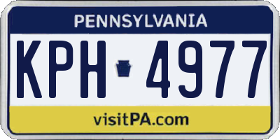 PA license plate KPH4977