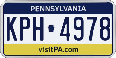 PA license plate KPH4978