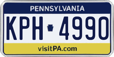 PA license plate KPH4990
