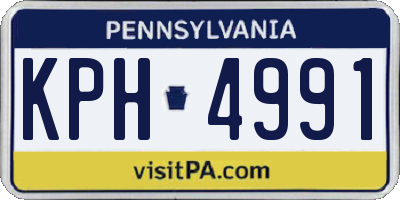 PA license plate KPH4991