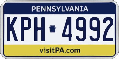 PA license plate KPH4992