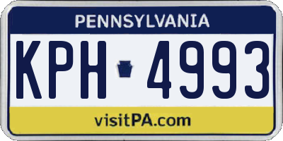 PA license plate KPH4993