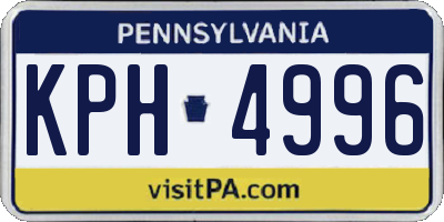 PA license plate KPH4996