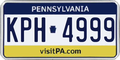 PA license plate KPH4999