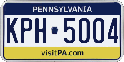 PA license plate KPH5004