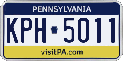 PA license plate KPH5011