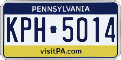 PA license plate KPH5014
