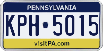 PA license plate KPH5015