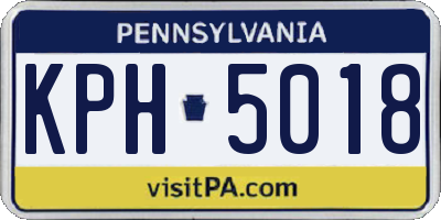 PA license plate KPH5018