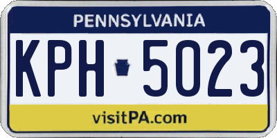 PA license plate KPH5023