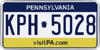 PA license plate KPH5028