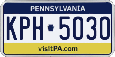 PA license plate KPH5030