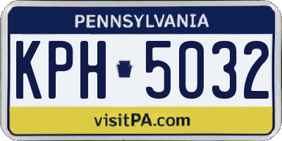PA license plate KPH5032
