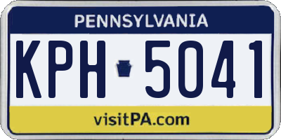 PA license plate KPH5041