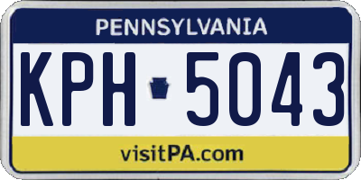 PA license plate KPH5043