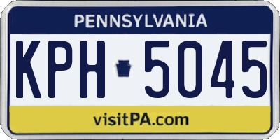 PA license plate KPH5045