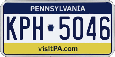 PA license plate KPH5046